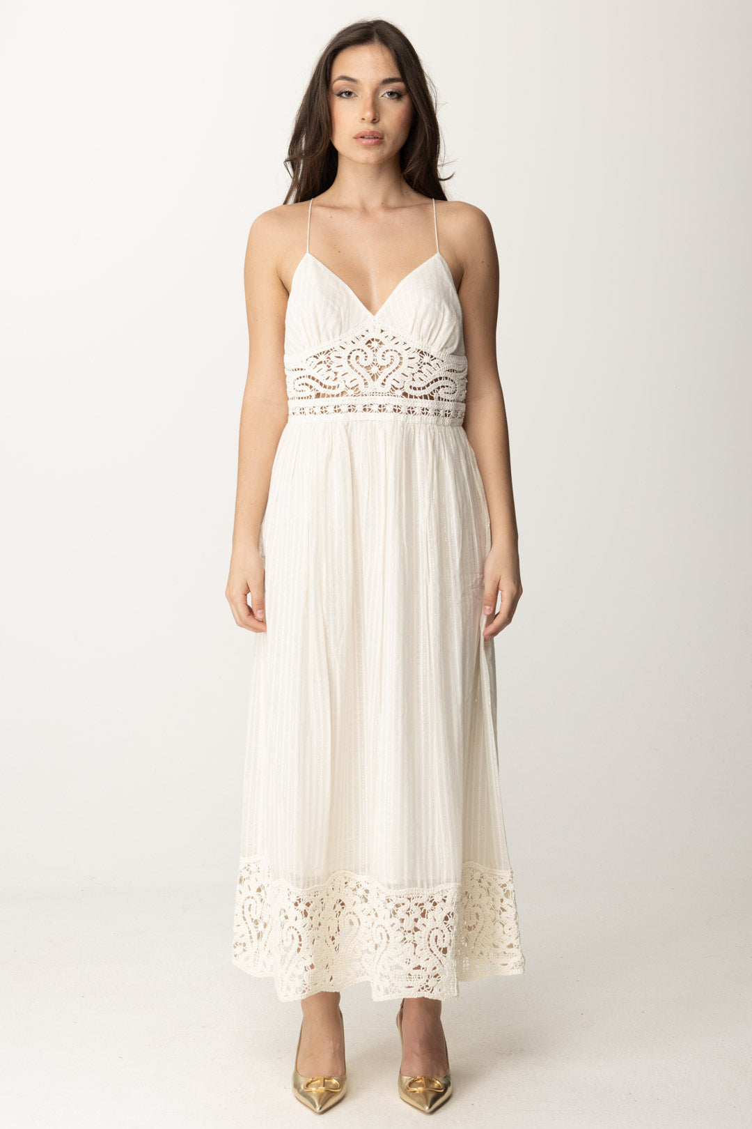 Vestido largo crochet Twinset