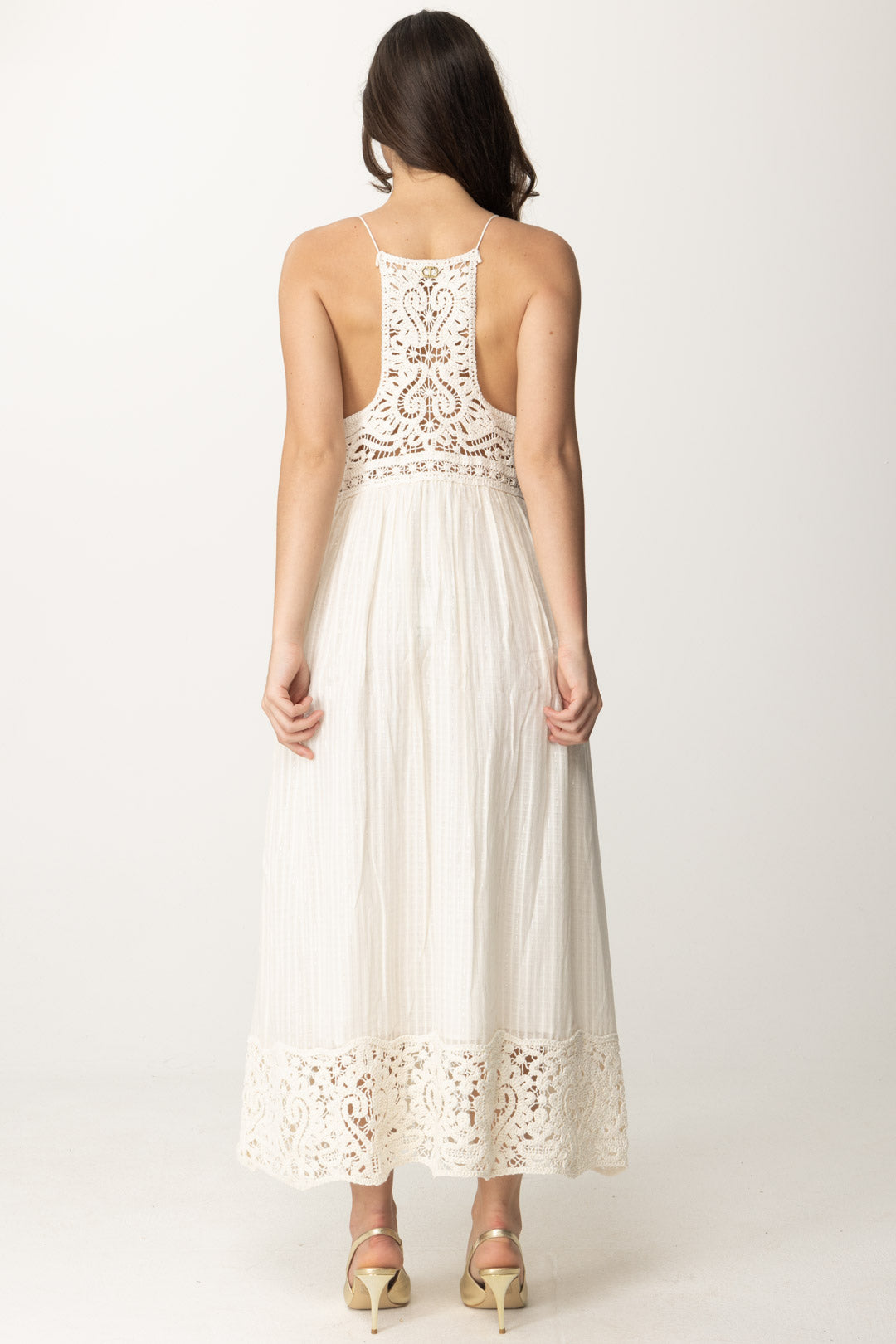 Vestido largo crochet Twinset