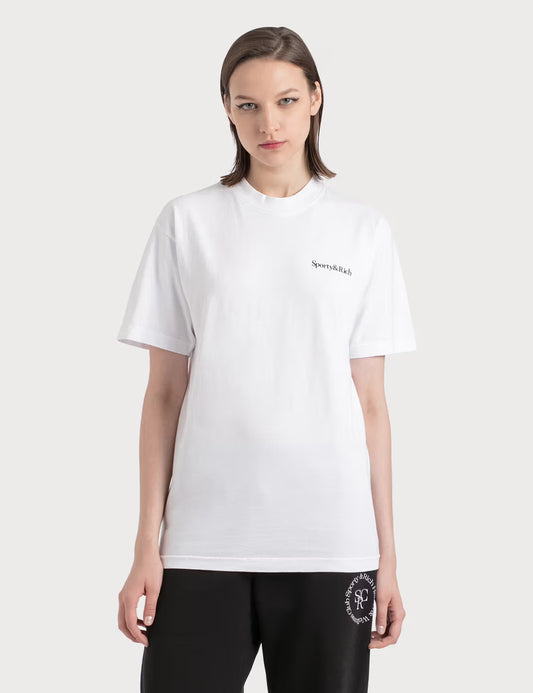 Remera Health Is Wealth blanca Sporty & Rich