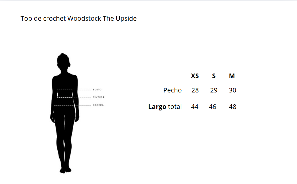 Top de crochet Woodstock The Upside