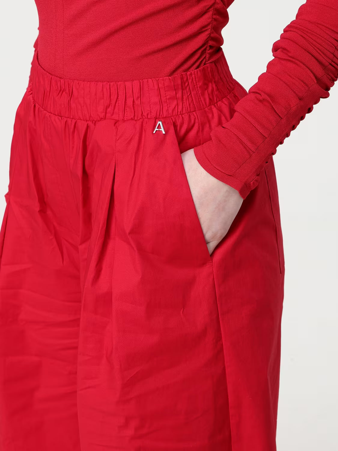 Pantalón de popelina con pinzas Rosi Twinset