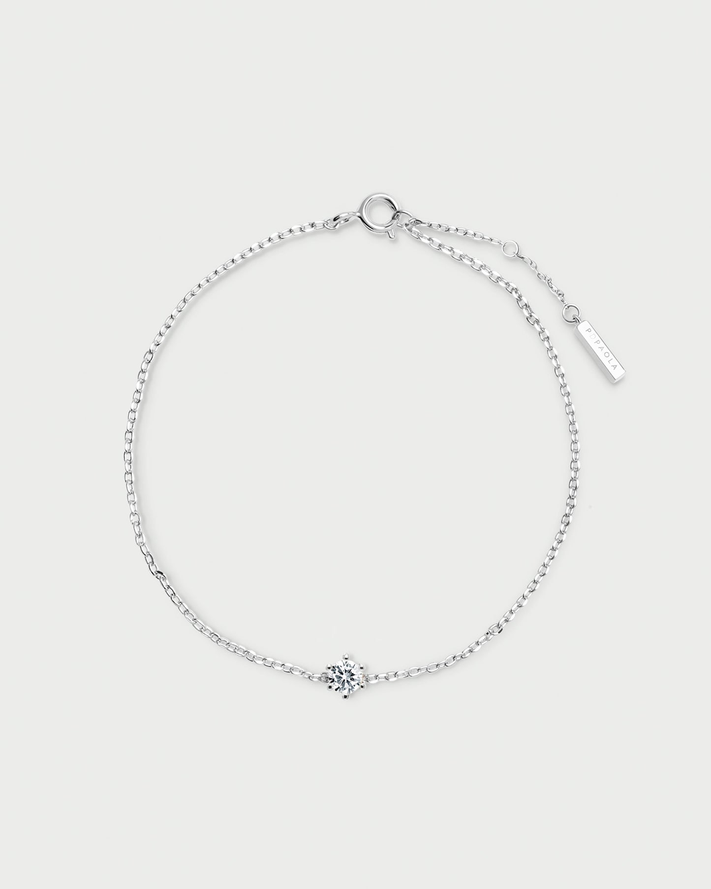 Pulsera White Solitary Silver PD Paola